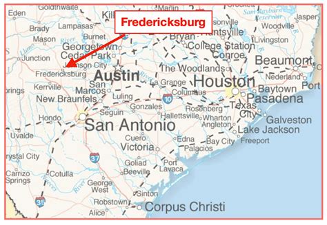 fredericksburg tx map